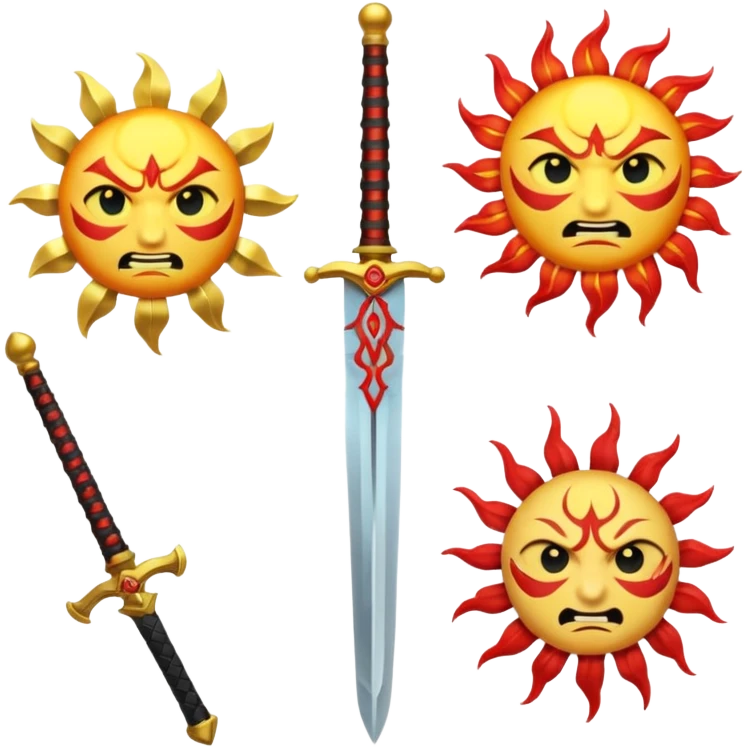 swordss sun beathing demon slayer style emoji