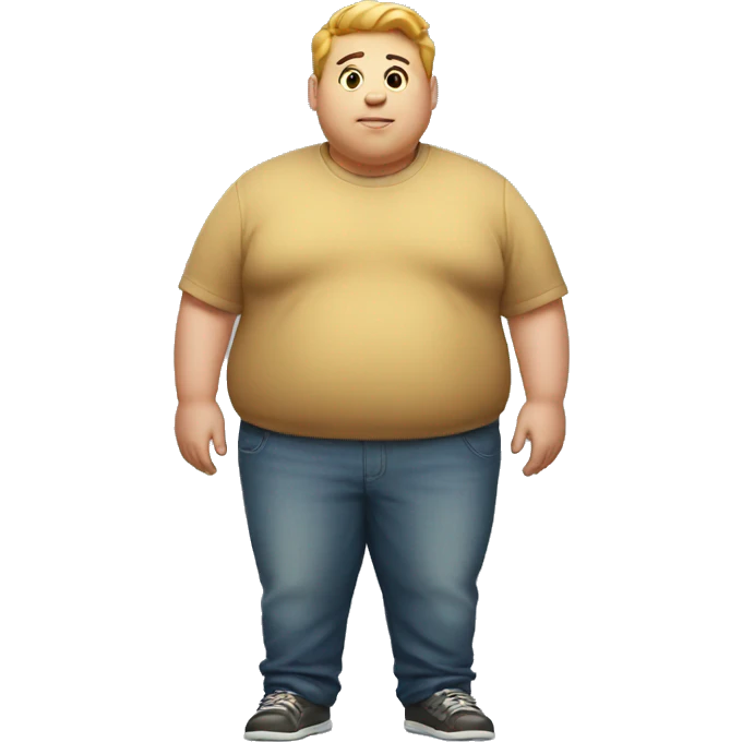 fat boy standing emoji