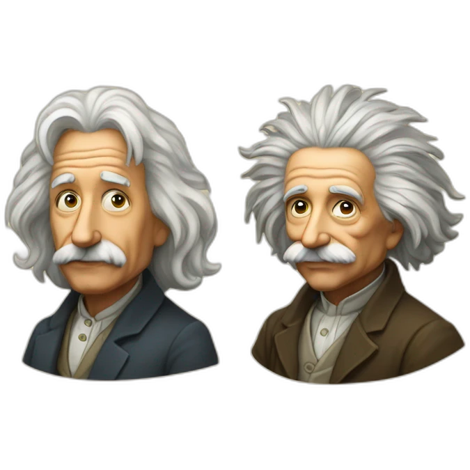 Einstein and Leonardo DaVinci emoji