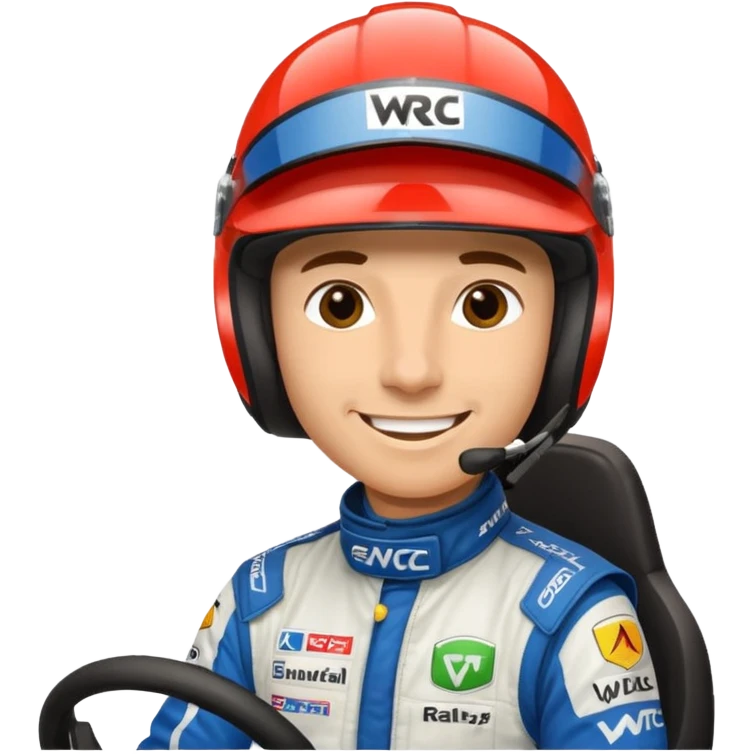 My emoji is a WRC rallye driver emoji