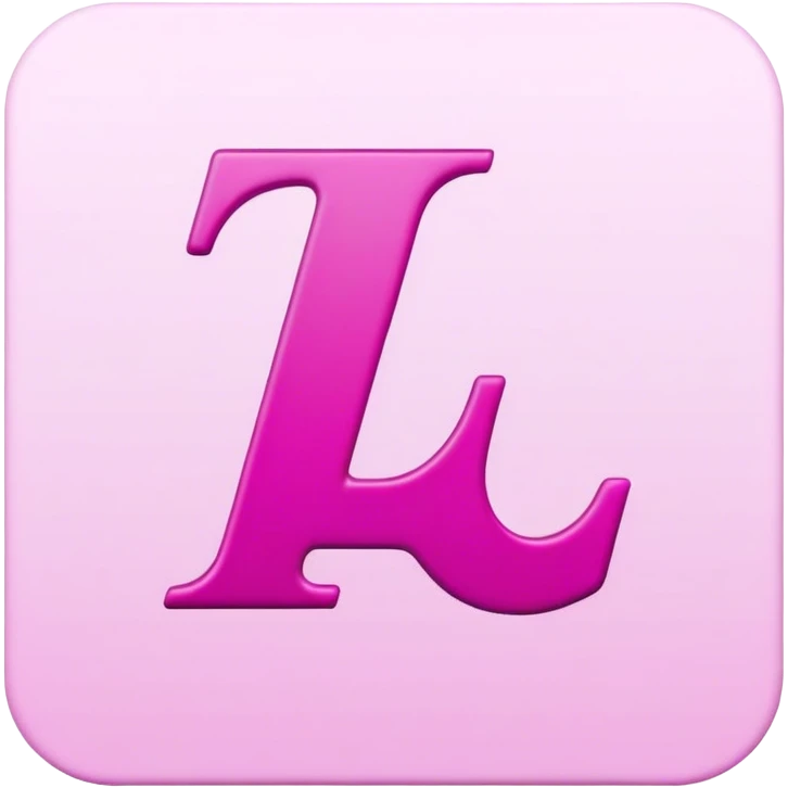 Letter “L” in magenta pink color emoji