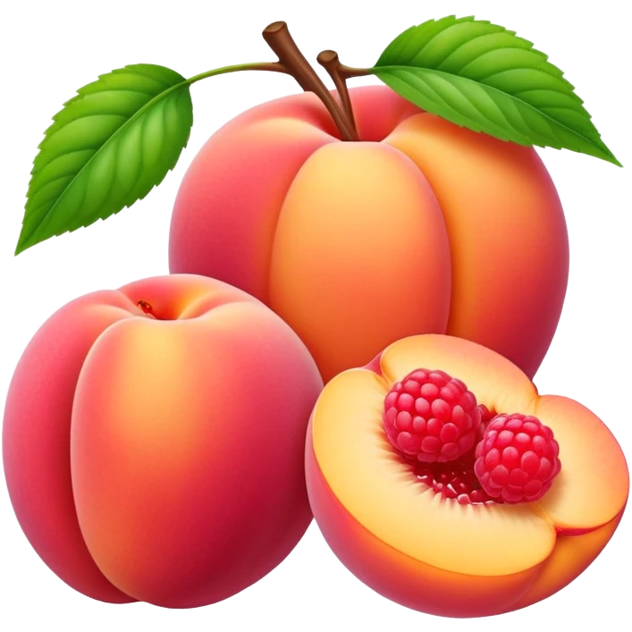 Peach raspberry combo emoji