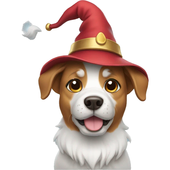 dog with a wizard hat emoji