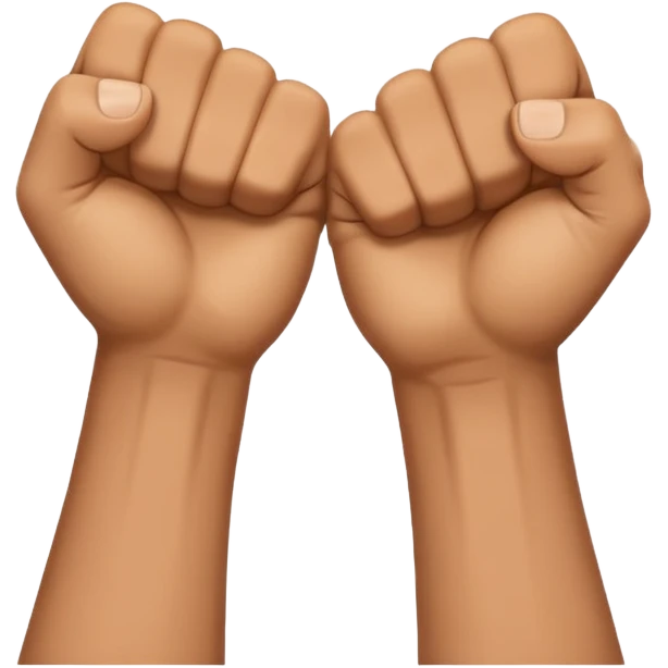 Left and Right fist from the top Perspektive with the Arms crossed over at the wrists  emoji