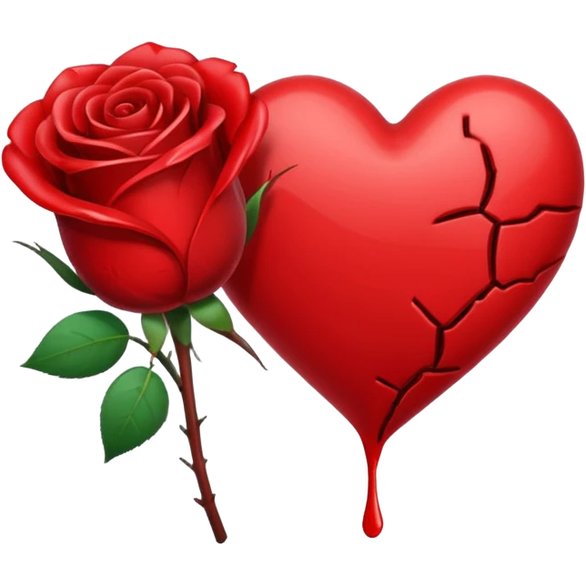 Put The 💔 Emoji And 🥀 Emoji Together In One Image emoji