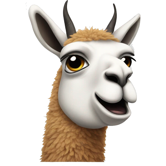 terrified lama emoji