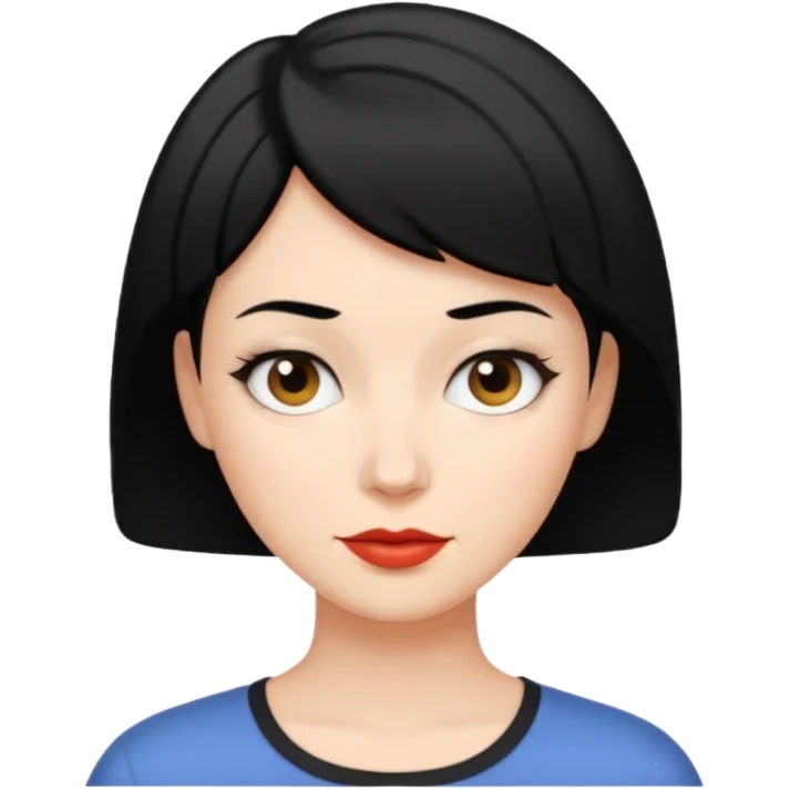 Adult white women with short black hair  emoji