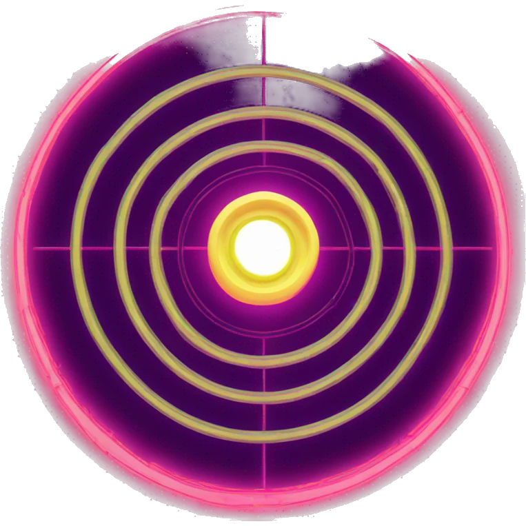 bullseye target glowing neon emoji