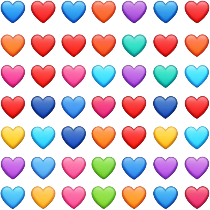 Creative hearts emoji