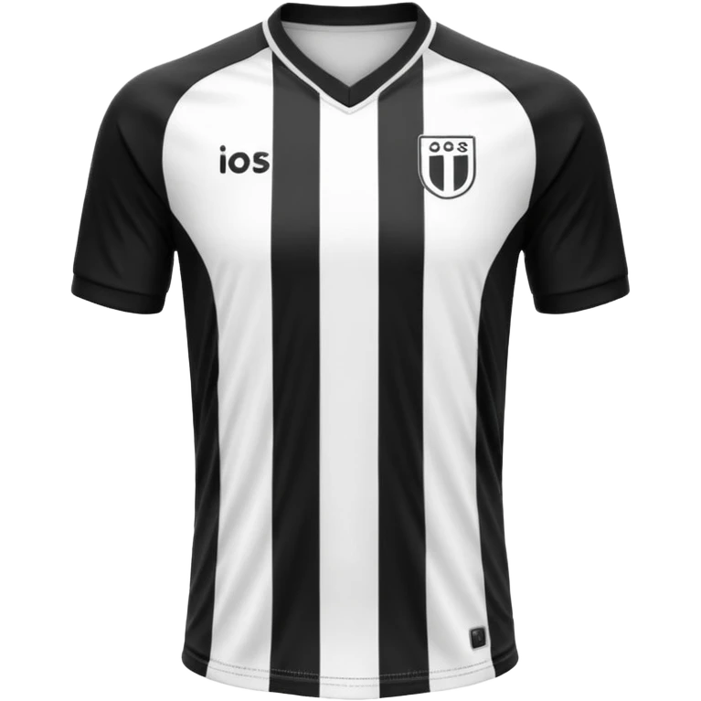maillot football rayures noir sans numéro ni logo emoji