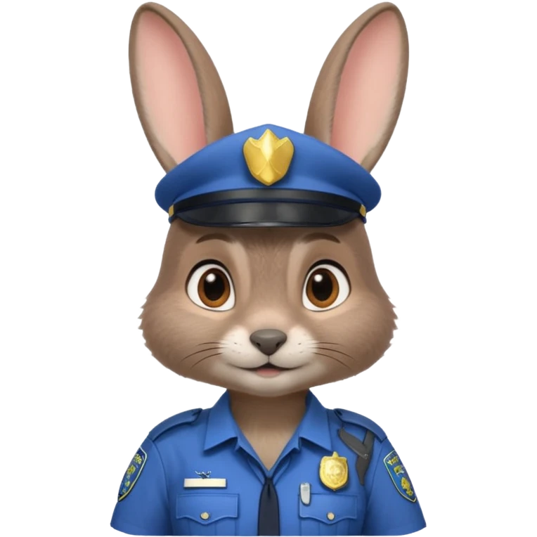 Judy Hopps (gray rabbit with a police suit, without a cap. big ears) from the Zootopia Disney movie emoji