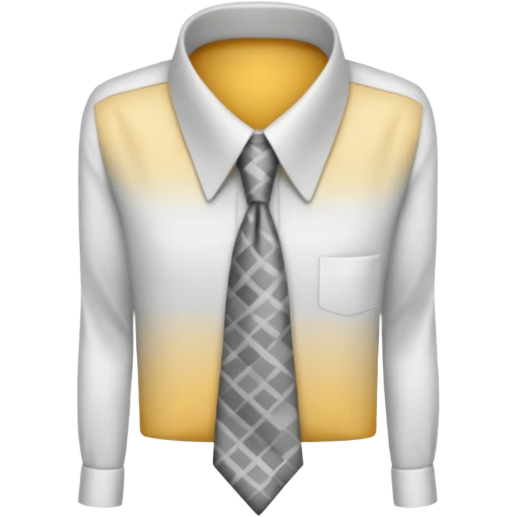 white shirt & grey tie (without face, just clothes, zoomed. in) emoji