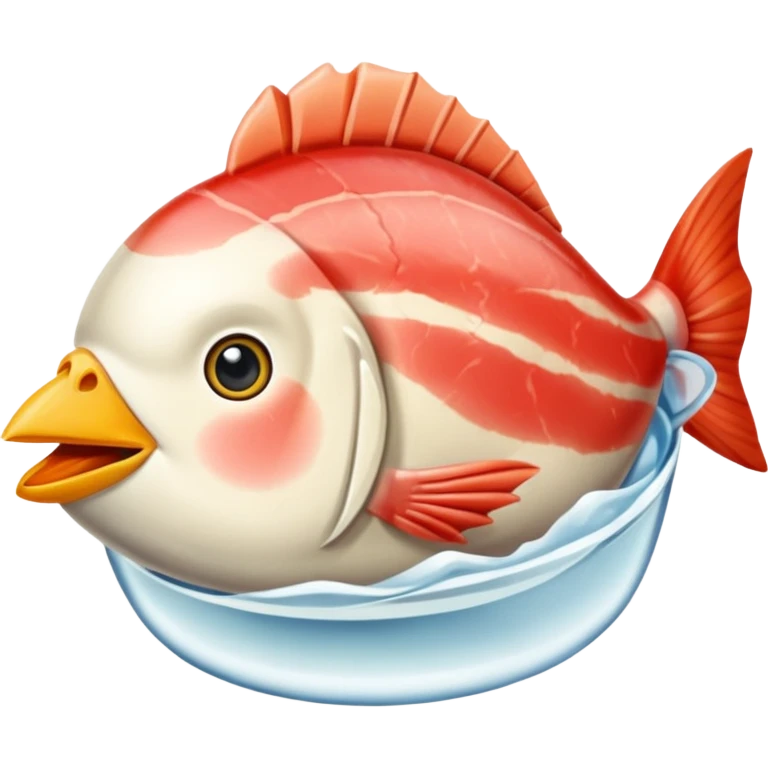 Hen White + Tuna Fish emoji
