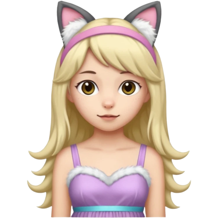femboy (feminine boy who wears ears a tail and dresses like a girl) emoji