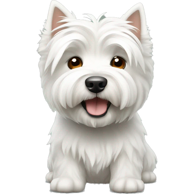 Cute West highland white terrier emoji