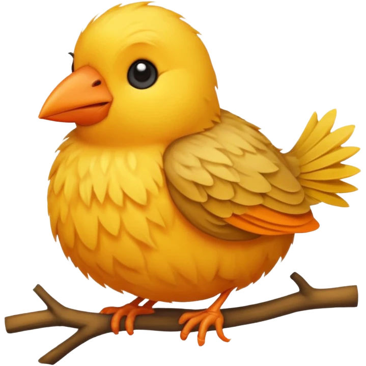 a weaver bird cuddling, cute apple style emoji emoji