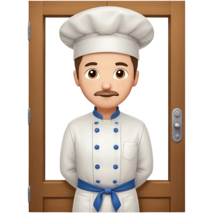 French chef at the back door emoji
