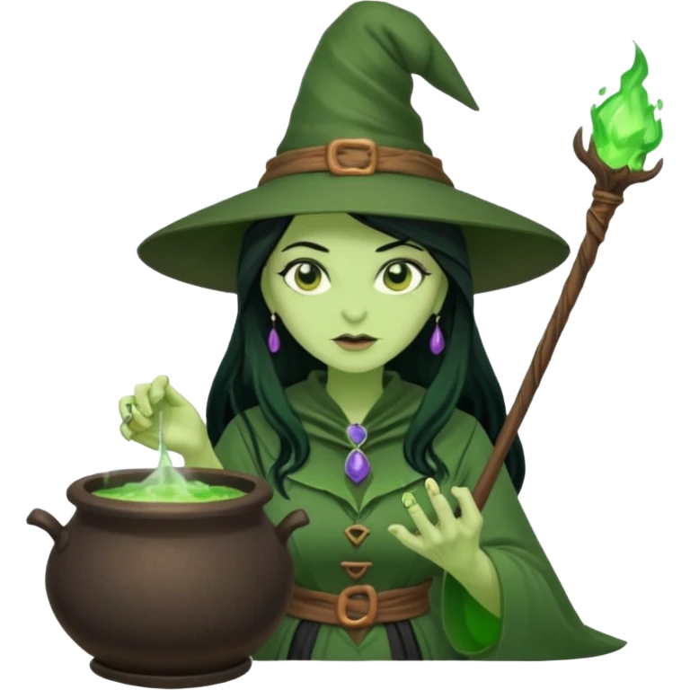 green witch cooking potion emoji