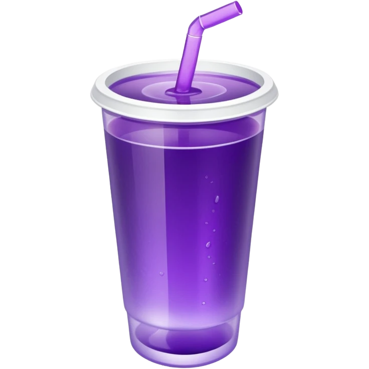  styro cup with purple juice inside visible from the top only emoji