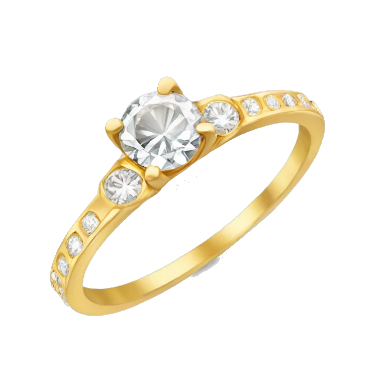 Diamond ring gold emoji