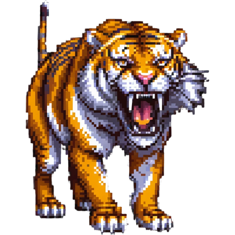 saber-toothed tiger with long fangs, ice age predator emoji