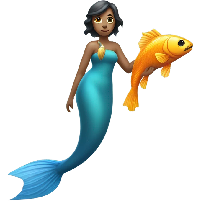 Half woman half fish emoji
