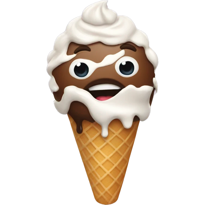 Chug eating ice cream emoji