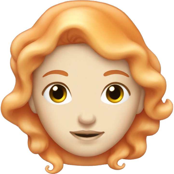 pale skinned orange mermaid  emoji