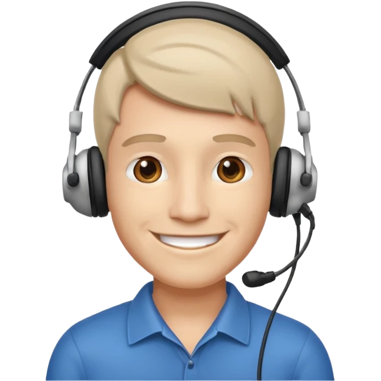 Emoji for call center worker (man) emoji