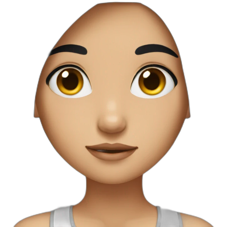 Girl with black hair  emoji