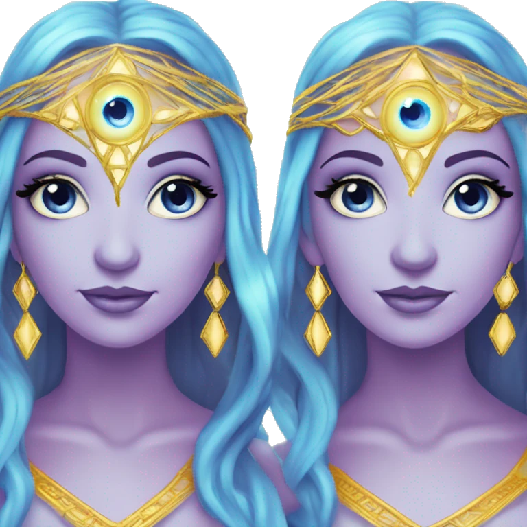 Pleiadian radiant glowing diva woman female third eye emoji