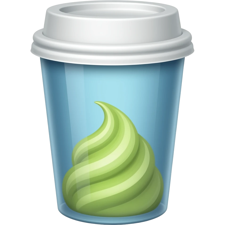 BLUE YELLOW matcha in a to go cup Mixed emoji