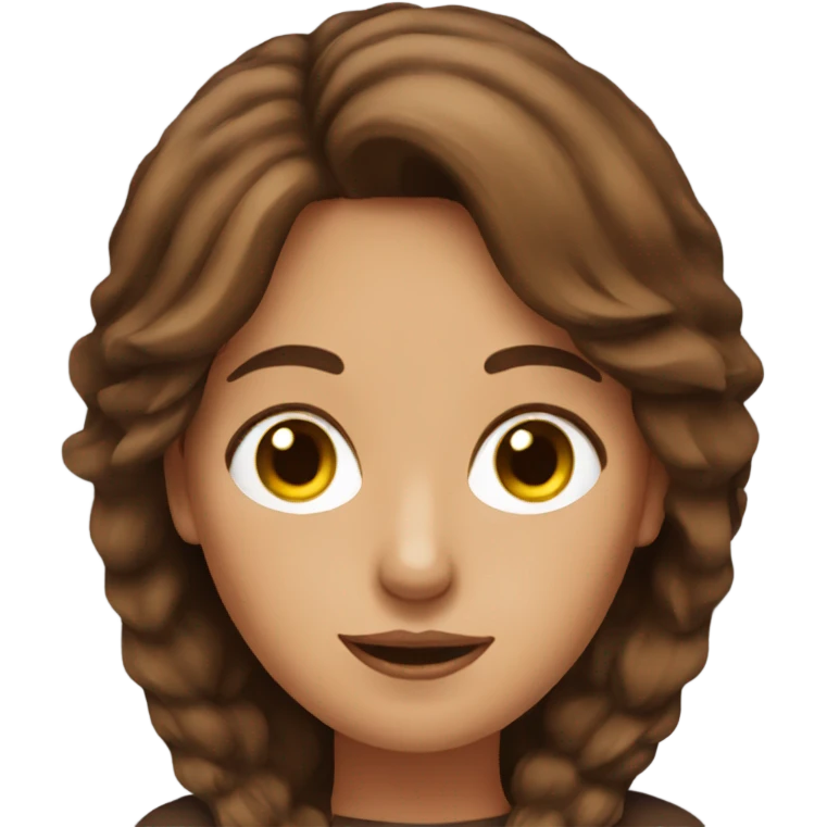 Brown haired lady on an owl emoji