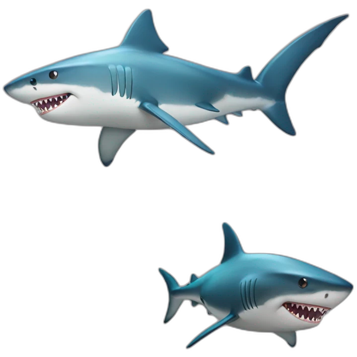 a shark that eats a mermaid emoji