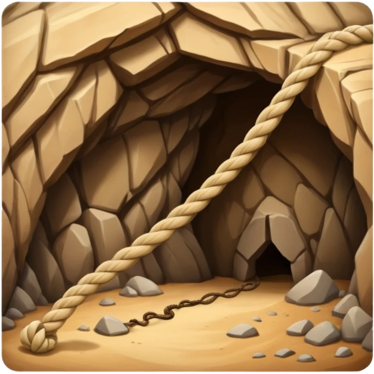 long Rope to explore cave emoji