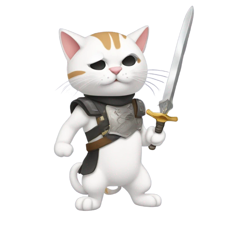 Gato con espada  emoji