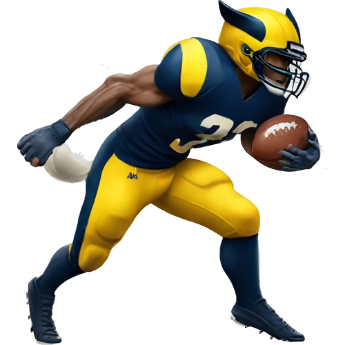 Wolverine playing football emoji