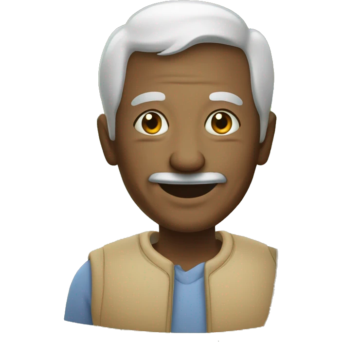 grandfather smiling by tree emoji