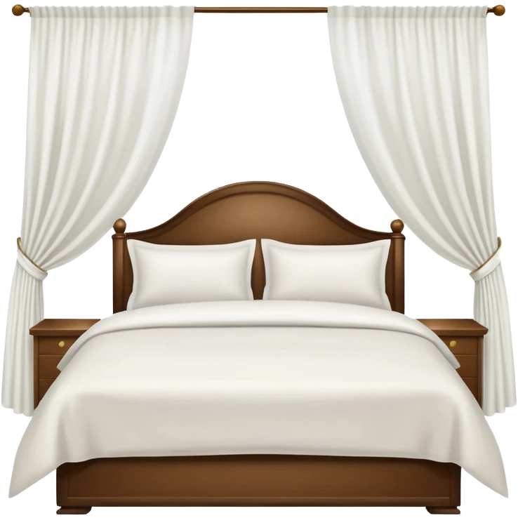 King size bed with curtains emoji