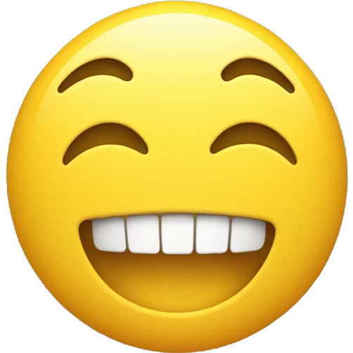 smiling emoji with yellow bone in it’s mouth emoji