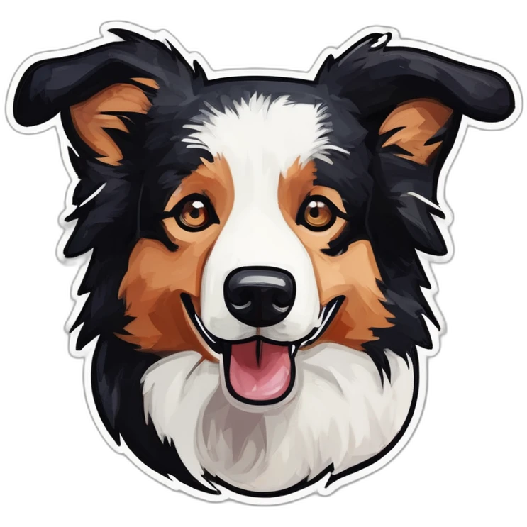 cute border collie emoji