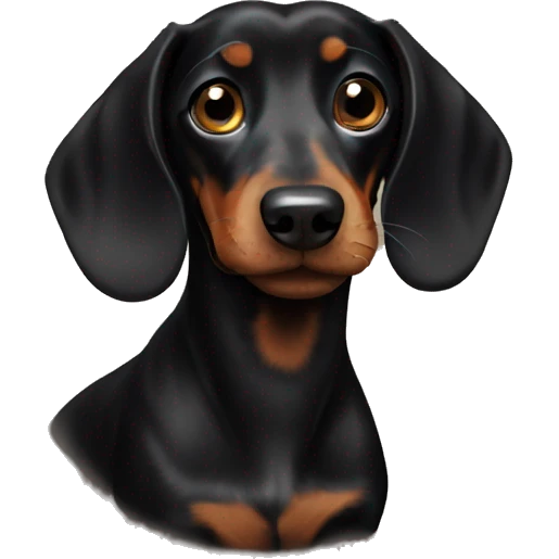Black Dachshund emoji