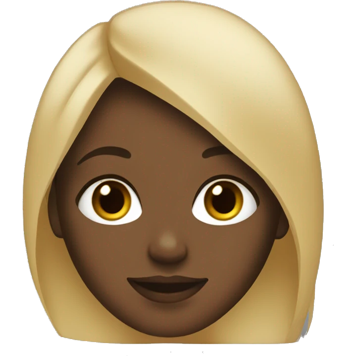 black girl with blonde hair and brown eyes  emoji