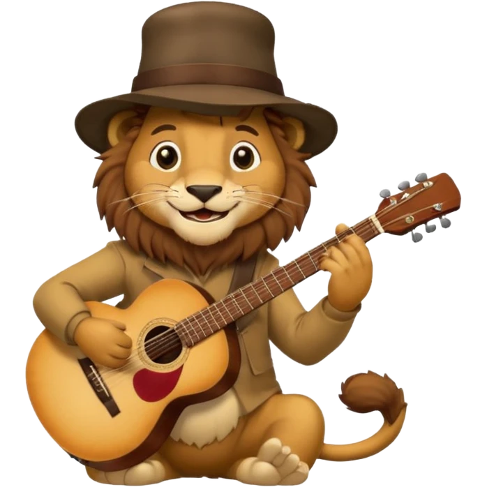 lion Musician emoji