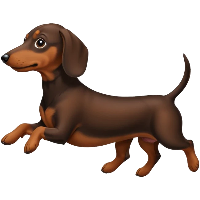 Dachshund dog escaping emoji