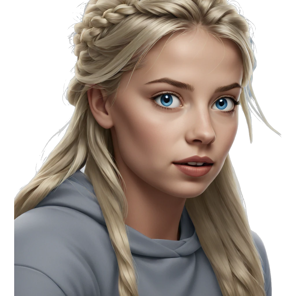 blonde girl with blue eyes emoji