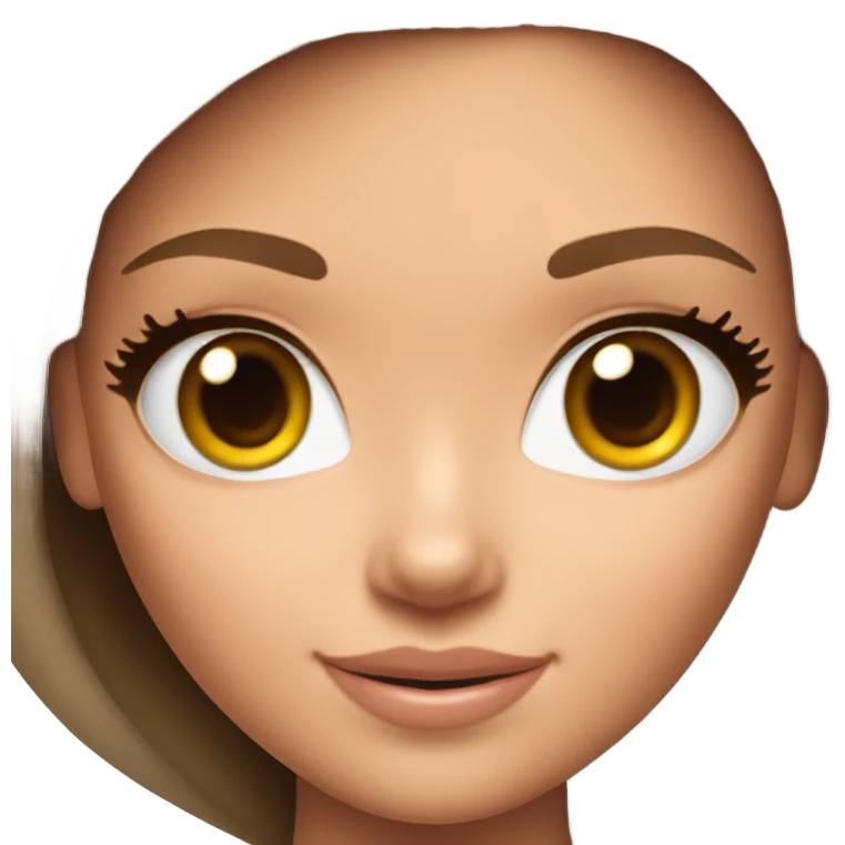 Attractive Barbie brunette tan fairy princess emoji