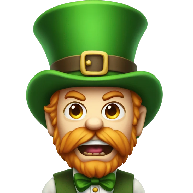 Angry leprechaun emoji