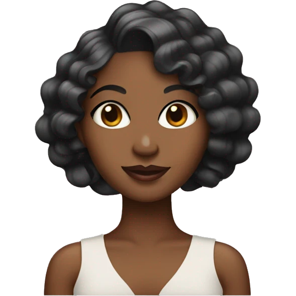 Black girl with finger waves emoji