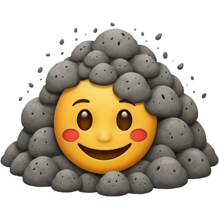 a pile of ash and dust smiling emoji